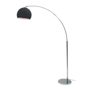 ATHM DESIGN Lampadaire abat jour PVC noir pied métal chrome - Publicité