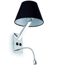 FARO BARCELONA Applique murale avec liseuse led h35cm noir