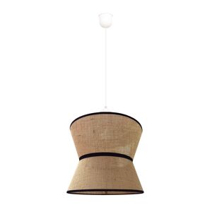 Wonderlamp Suspension de style naturel marron avec des détails noirs Marron 35x130x35cm