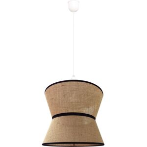 Wonderlamp Suspension de style naturel marron avec des détails noirs