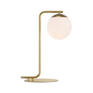 Nordlux Lampe de table dorée de style nordique et boule de verre blanche - Publicité