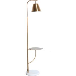 Lastdeco Lampe Haute en Fer Blanc, 30x37x156 cm Blanc 30x156x37cm