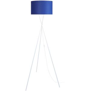 Tosel Lampadaire métal blanc et bleu Blanc 60x150x60cm