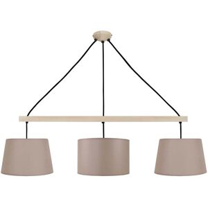 Tosel Suspension bois naturel et taupe