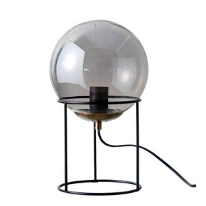 Dyberg Larsen Lampe de Table en verre fumé et métal noir mat