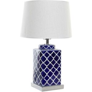 Wadiga Lampe à poser style oriental en porcelaine bleue et blanche - 35x35x57 Multicolore 35x57x35cm