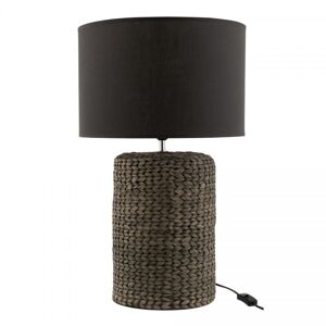 Meubles & Design Lampe design avec pied tressé noir Noir 42x68x42cm