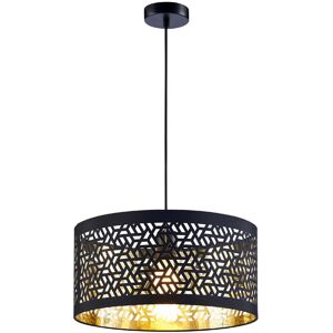 Lampea Suspension industrielle en noir 110cm