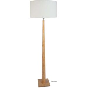 Tosel Lampadaire bois naturel et écru Beige 45x156x45cm