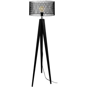 Tosel Lampadaire bois noir