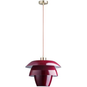 Lampea Suspension industrielle en rouge 150 cm Rouge 150x150x26cm