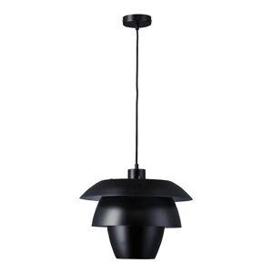 Lampea Suspension industrielle en noir 150 cm Noir 150x150x26cm