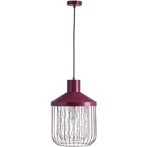 Lampea Suspension industrielle en rouge 43,7 cm Rouge 43x43x31cm