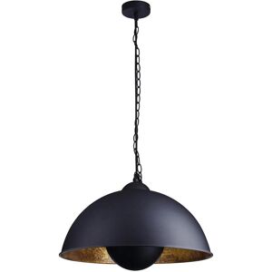 Lampea Suspension industrielle en noir 26 cm Noir 26x26x40cm