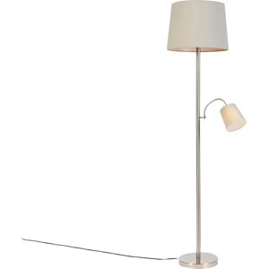 QAZQA Lampadaire en acier gris Gris 380x158x38cm