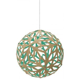 MOAROOM Lampe floral colorée 40cm bambou et bleu turquoise