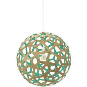 MOAROOM Lampe coral colorée 40cm bambou et bleu turquoise