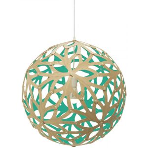 MOAROOM Lampe floral colorée 80cm bambou et bleu turquoise Bleu 80x80x80cm