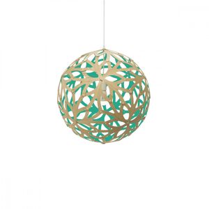 MOAROOM Lampe floral colorée 60cm bambou et bleu turquoise