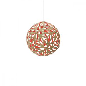 MOAROOM Lampe floral colorée 40cm bambou et rouge