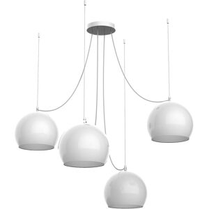 Lumicom Suspension métal blanc brillant