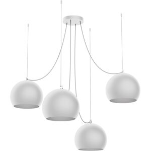 Lumicom Suspension métal blanc mat Blanc 25x20x25cm