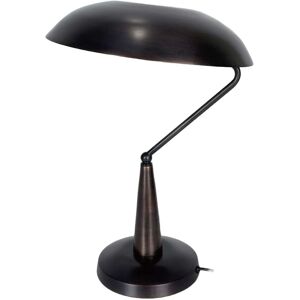 Decoclico Lampe de bureau en métal soucoupe Noir 0x40x29cm