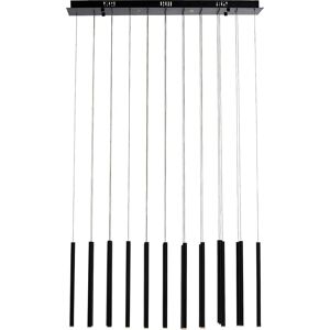 Kare Design Suspension en acier noir 27 tubes Noir 120x200x21cm