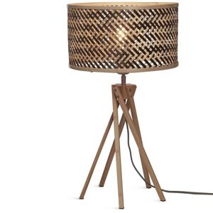 Good & Mojo Lampe de table bambou naturel/noir, h. 56cm - Publicité