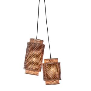 Good & Mojo Suspension bambou naturel/noir, h. 45cm