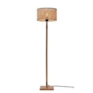 Good & Mojo Lampadaire bambou abat-jour bambou naturel, h. 128cm Beige 32x128x32cm