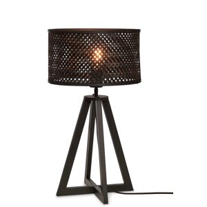 Good & Mojo Lampe de table bambou noir, h. 53cm