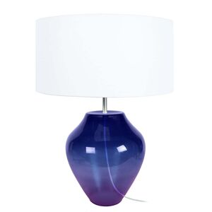 Tosel Lampe a poser verre violet et blanc Violet 35x50x35cm