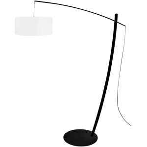 Tosel Lampadaire métal noir et blanc