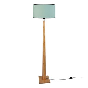 Tosel Lampadaire bois naturel et vert Beige 40x156x40cm