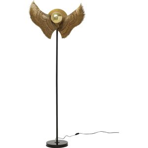 Kare Design Lampadaire deux ailes en alu doré et granit noir H168 Or 66x168x43cm