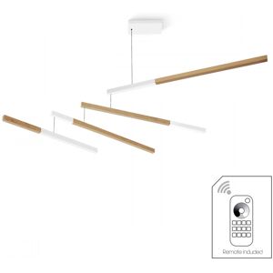 Presse Citron Mobile suspension tasso nez dimmable bois blanc Blanc 156x50x156cm