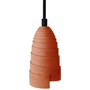 Gone's Lampe suspension en béton terracotta, accessoires noirs Orange 8x15x8cm