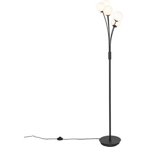 QAZQA Lampadaire en acier blanc Blanc 25x160x3cm