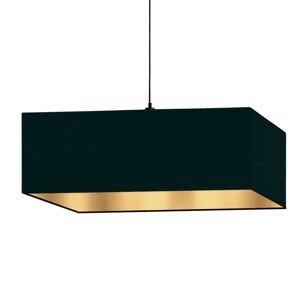 Kauze Luminaires Suspension carre luminaire noir et or 50x50 Hauteur 25cm