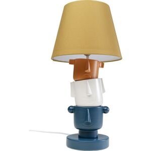Kare Design Lampe trois tasses en gres orange, blanc et bleu