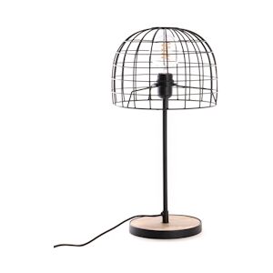 AMADEUS Lampe panier rond - Noir Rond Bois Amadeus 25x25 cm