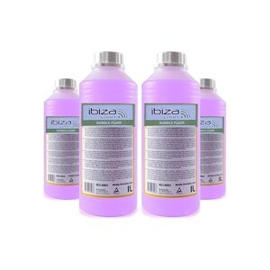 4 bidons de 1 Litre de liquide IBIZA LIGHT pour machine à bulles anti-traces Non toxique