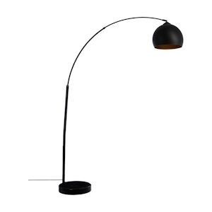 Atmosphera Lampadaire en Métal Noir Abat-Jour intérieur doré-cuivré  H 175 cm - Publicité