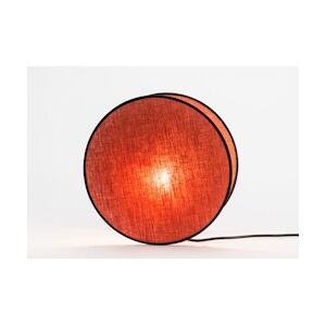 AMADEUS Lampe abat-jour Luna diamètre 30cm lin brique E27 40W - Rouge Rond Tissu Amadeus 30x11.5 cm