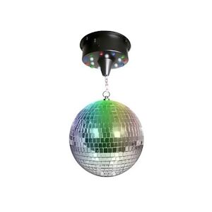 Boule à facettes 20 cm + moteur avec 18 LEDs