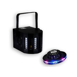 MINI DERBY Kolor Noir Lytor EFFET LIGHT 4 LED RVBW + Roundmagic effet OVNI