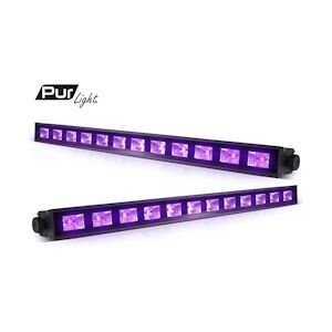 Lot de 2 Barres à LEDs 12x3V spécial lumière UV avec étrier de fixation - PUR LIGHT AMBER