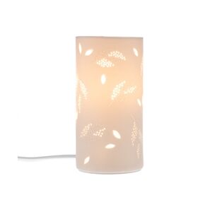AMADEUS Lampe tube feuilles 20 cm - Blanc Rond Porcelaine Amadeus 10x10 cm