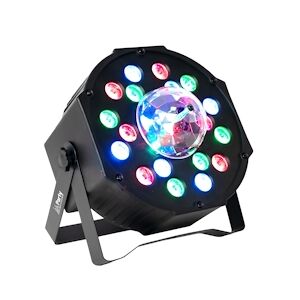 PROJECTEUR PAR Party Sound & Light PARTY-PAR-ASTRO - 7 canaux DMX A LED, 18 LED RVB, AVEC ASTRO, Effet Astro 3 LED, Etrier